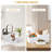 6Pcs Buffet Risers, 3 Set White Acrylic Display Boxes With Display Stand