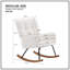 Chaise berçante rembourrée avec dossier haut Comfy