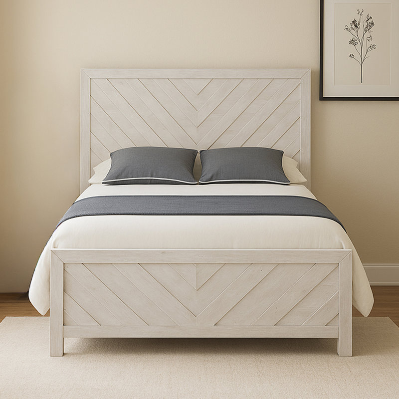 Zarrah 5 Piece Bedroom Set, Rustic Oak, 5 Pcs: Bed, Nightstand, 2 Dressers, Mirror, King