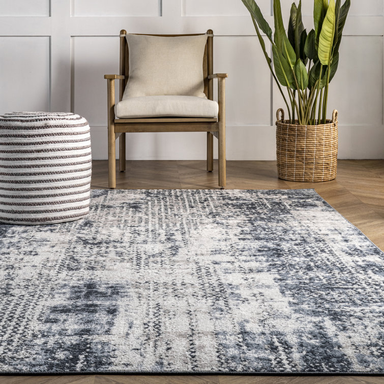 Abstract Gray Area Rug
