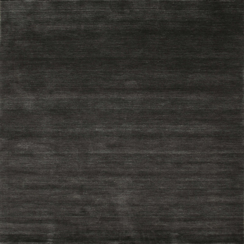 Tapis de zone noire contemporaine, Carré 3 pi
