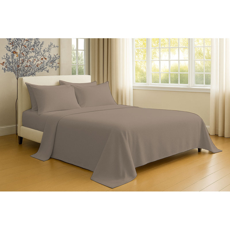 6-Piece Ultra-Soft Microfiber Sheet Set, Twin Sheet Set with 2 Pillowcases, Light Khaki