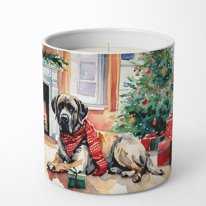 Christmas Tree Scented Tumbler Candle with Ceramic Holder
