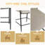 Tabourets de bar modernes de 25 po de hauteur avec dossier, structure en métal noir, tabourets de comptoir confortables pour îlot de cuisine / salle à manger, ensemble de 2