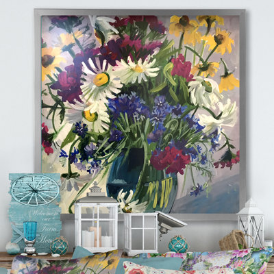" Vintage Camomile Daisies Flowers "