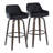 Cassiopeia Fixed-Height Fabric Upholstered Bar & Counter Stool with Bent Wood Legs-94885157-94885156-94885161