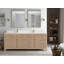 Teck Sonoma X P 22 po D Meuble-lavabo double en gris clair délavé avec quartz Cove Edge