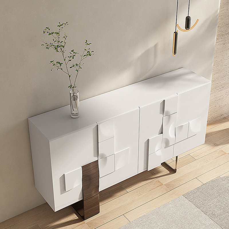 Buffet de rangement moderne et minimaliste, H 35,43 po x l 70,87 po x P 15,75 po