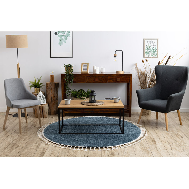 Round Winfree Solid Colour Area Rug, Round 160cm