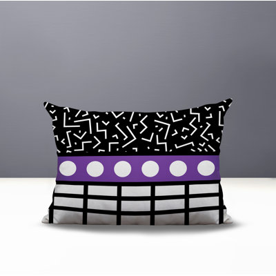 Poptik Abstract Reversible Indoor/Outdoor Rectangle Pillow