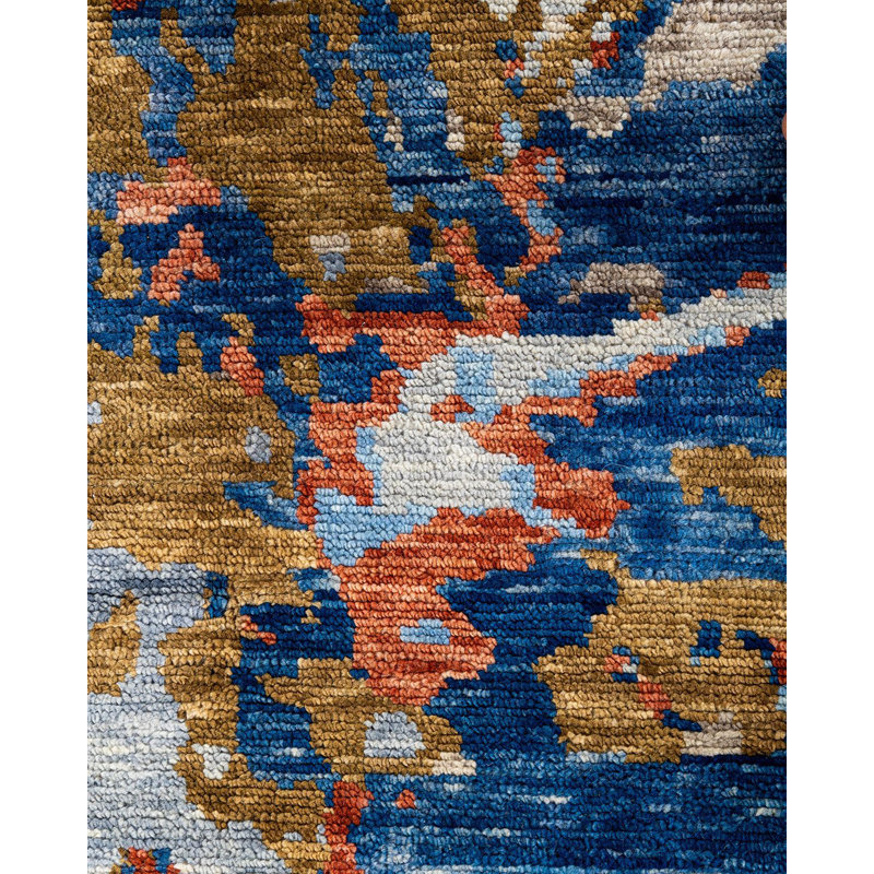 Overdyed One-of-a-Kind 9' 0" X 12' 0" Hand Knotted Area Rug