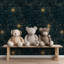 Blue and Gold Night Sky Stars Wallpaper