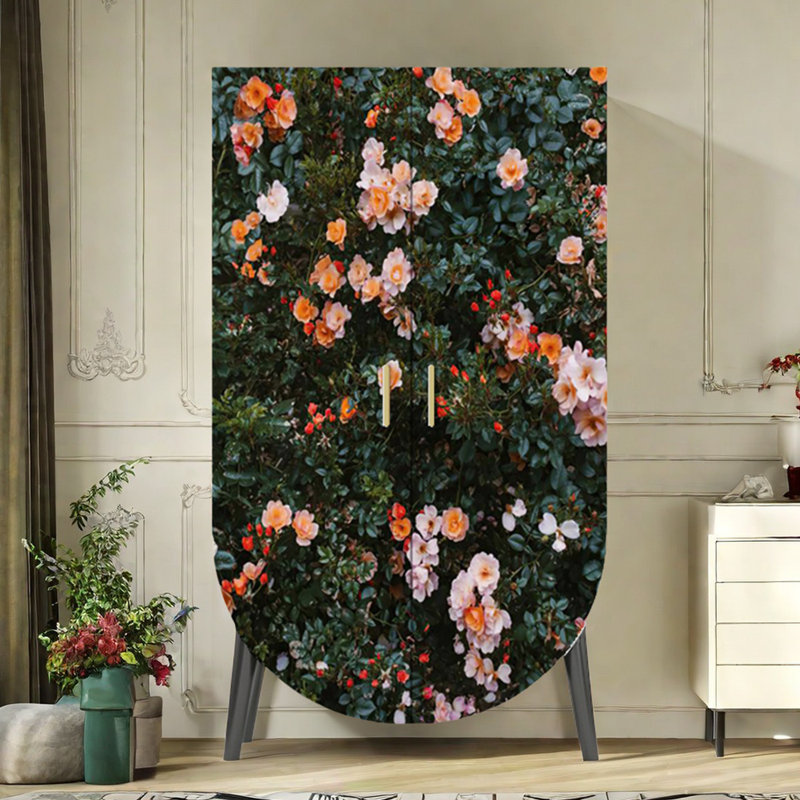 Armoire haute à double porte, Black/Multicolour