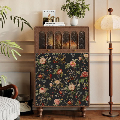 French retro solid wood four-drawer cabinet
