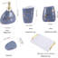 6-Piece Modern Ceramic Bathroom Set: Soap Dispenser, Toothbrush Holder, Tumbler, Tray-1059990916