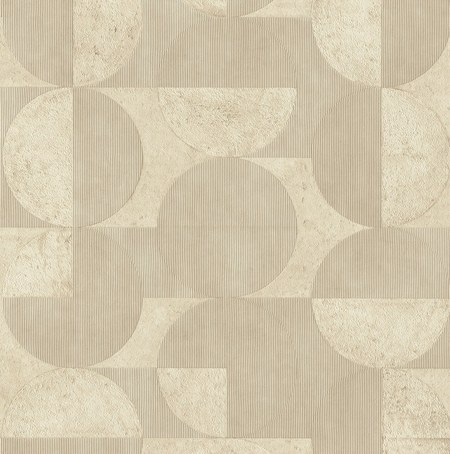 Mid-Century Geometric Wallpaper, Gray