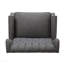 Fauteuil inclinable surdimensionné en tissu à oreilles avec garniture cloutée et coutures capitonnées à boutons pour le salon, la chambre à coucher-131642714