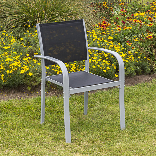 Ouarzazate Stacking Patio Dining Armchair with Cushion