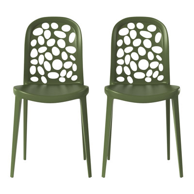 Outdoor Stacking Dining Side Chair (Set Of 2)