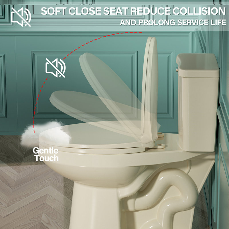 Aguamaph 20 in. White Elongated Two-Piece Toilet with Seat