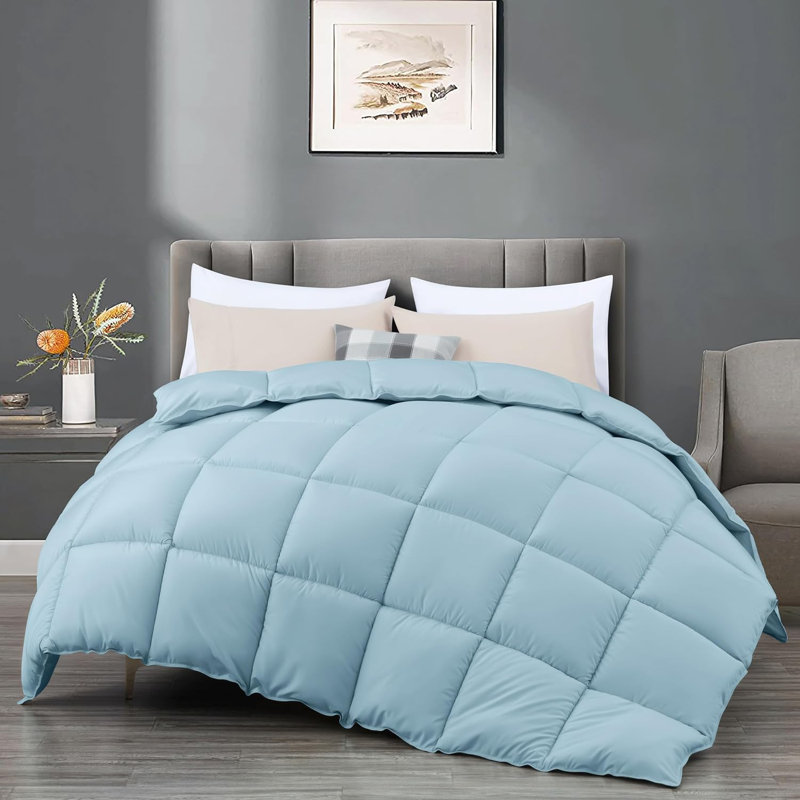Chambray Blue Queen Microfiber All-Season Comforter