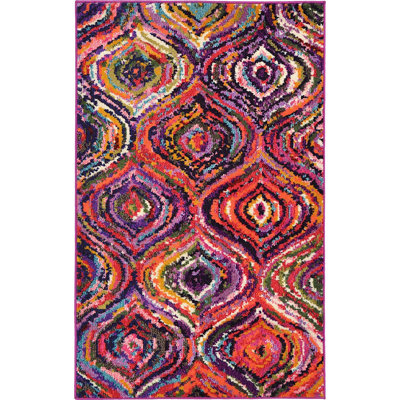 Tapis mauve / orange Eddins