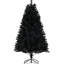 Arbre de Noël artificiel de 70,9 po de hauteur, 1000 branches, ouverture automatique, base en acier, noir, pour bureau à domicile, décoration de Noël de 6 pi de hauteur, célébration