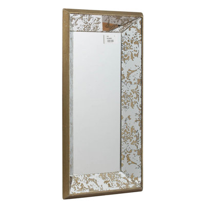 Medium Sized 20" X 12" Antique Silver Rectangular Mirror, Floral Value Distinction Characteristic, Mirrored Display Tray, Hanging Enticement Rectangle Mirror With Distinction, Sized, Appeal