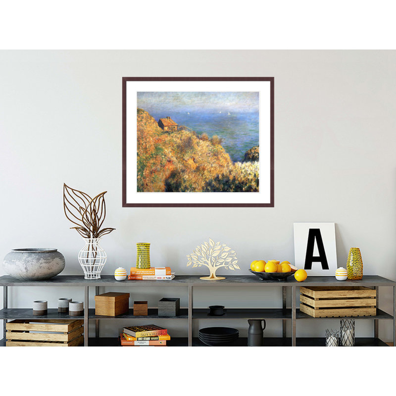 «Falaises à Varengeville» par Claude Monet, impression giclée encadrée, H 33,5 po x l 39,12 po