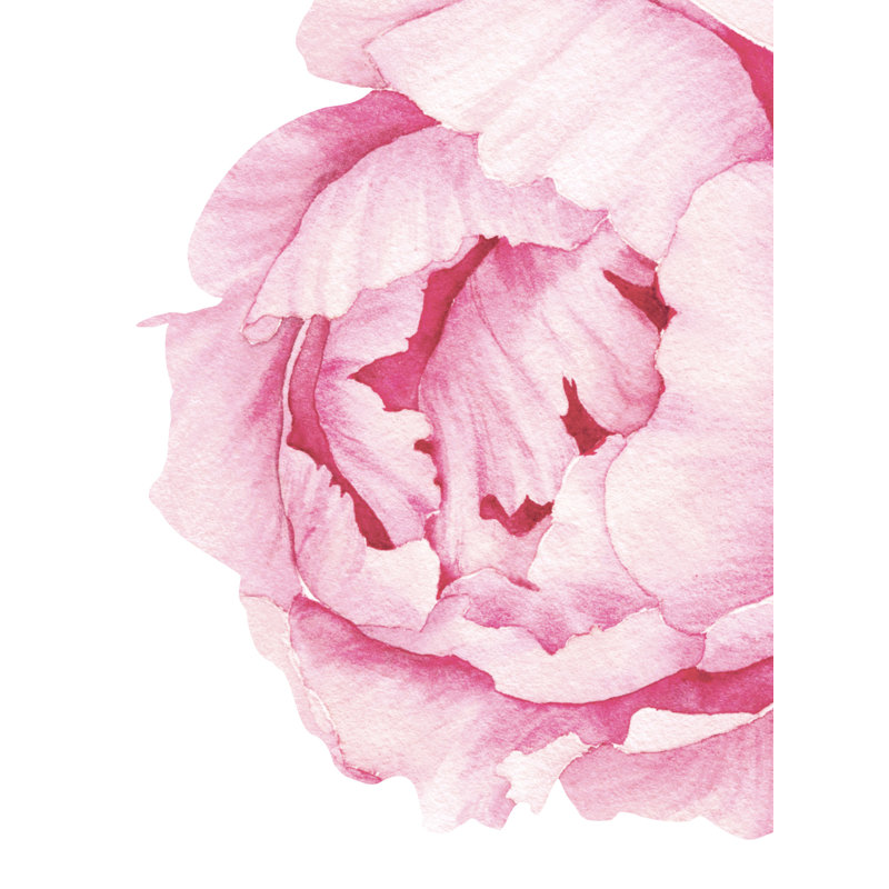 Adhésif décoratif pivoine Wanette, Rose vif
