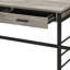 Bureau d'écriture plat en chêne patiné et finition USB clair (sans les chaises de bureau)