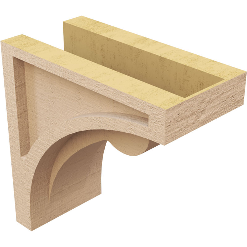 Bois de cèdre brut Viola TimberThane Corbel, apprêté brun clair, H 8 po x l 4 po x P 8 po