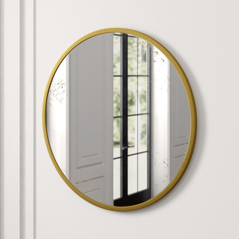 Aline Round Metal Wall Mirror
