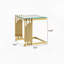 Ensemble de 2 tables basses dorées, plateau en verre trempé avec structure en acier inoxydable 201, table basse moderne pour le salon et la chambre à coucher