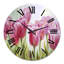 Tulips Flowers Blossoming - Traditional wall clock-60282251