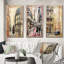 «Paris Chronicles Vintage Collage», 3 pièces sur toile-645767184-645767194
