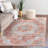 Alize Oriental Red/Ivory/Light Blue Area Rug-1863622925