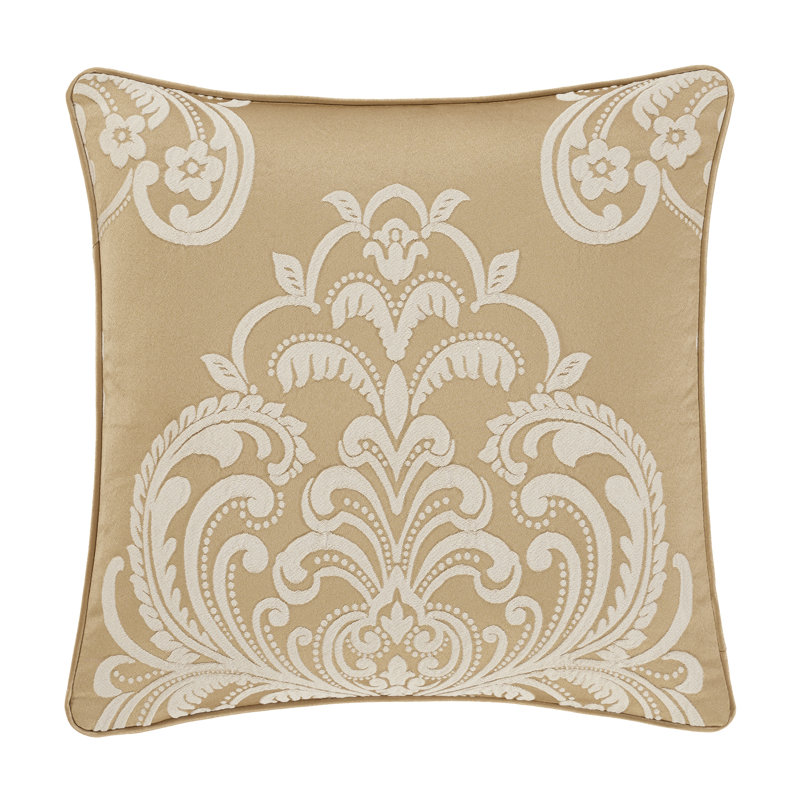 Coussin décoratif carré Potenza, H 20 po x l 20 po, Doré
