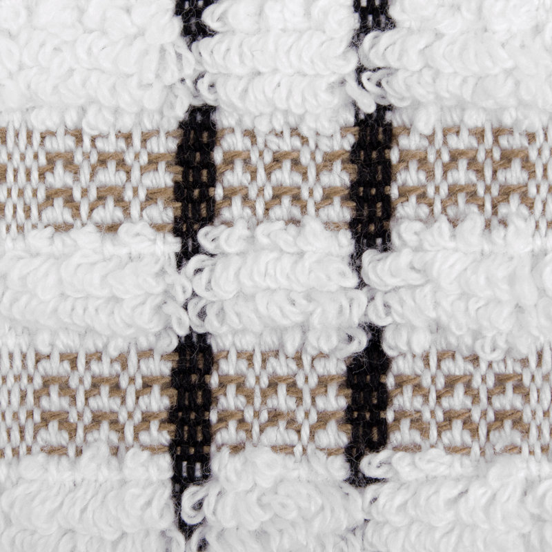 Cotton Plaid Waffle Tea Towel Kitchen Towel, Latte
