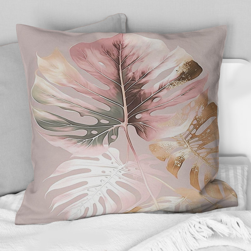 Leaf I - Ferns Printed Throw Pillow