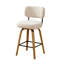 Tabouret de comptoir pivotant 26 po avec structure en bois au fini chêne-170921812-170921815