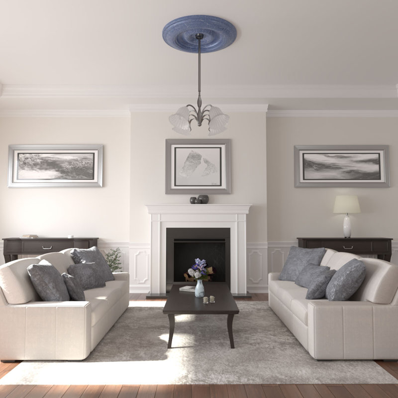 Classic 44.5'' H x 44.5'' W x 4'' D Urethane Ceiling Medallion, Americana Crackle