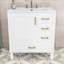 Meuble-lavabo en bois avec lavabo, 3 tiroirs et porte à fermeture en douceur-1424923307