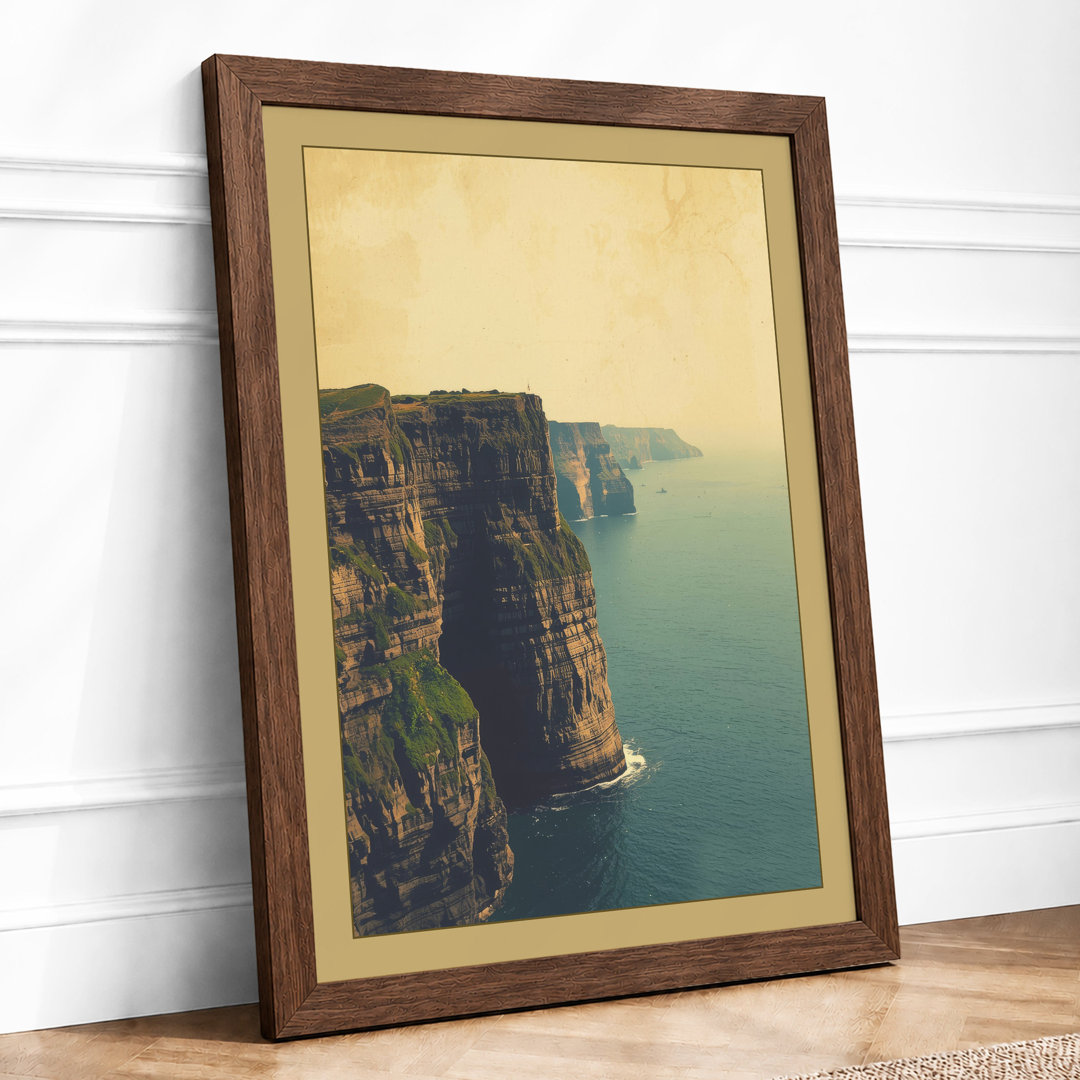 Cliffs and Ocean Coastal - Framed Print