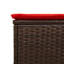  Chaise longue de patio brun, rotin PE rouge, acier thermolaqué-1505574160-1505574161