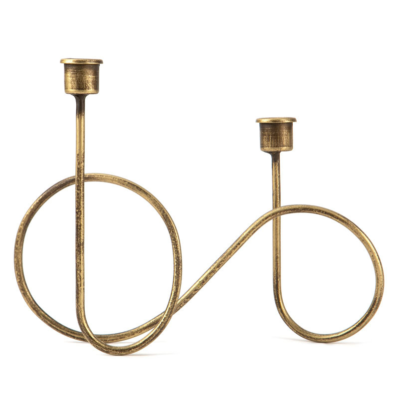 Twisted Brass Style Candle Holder, Candlestick Holder For Table Decoration, Holiday, Wedding, Housewarming