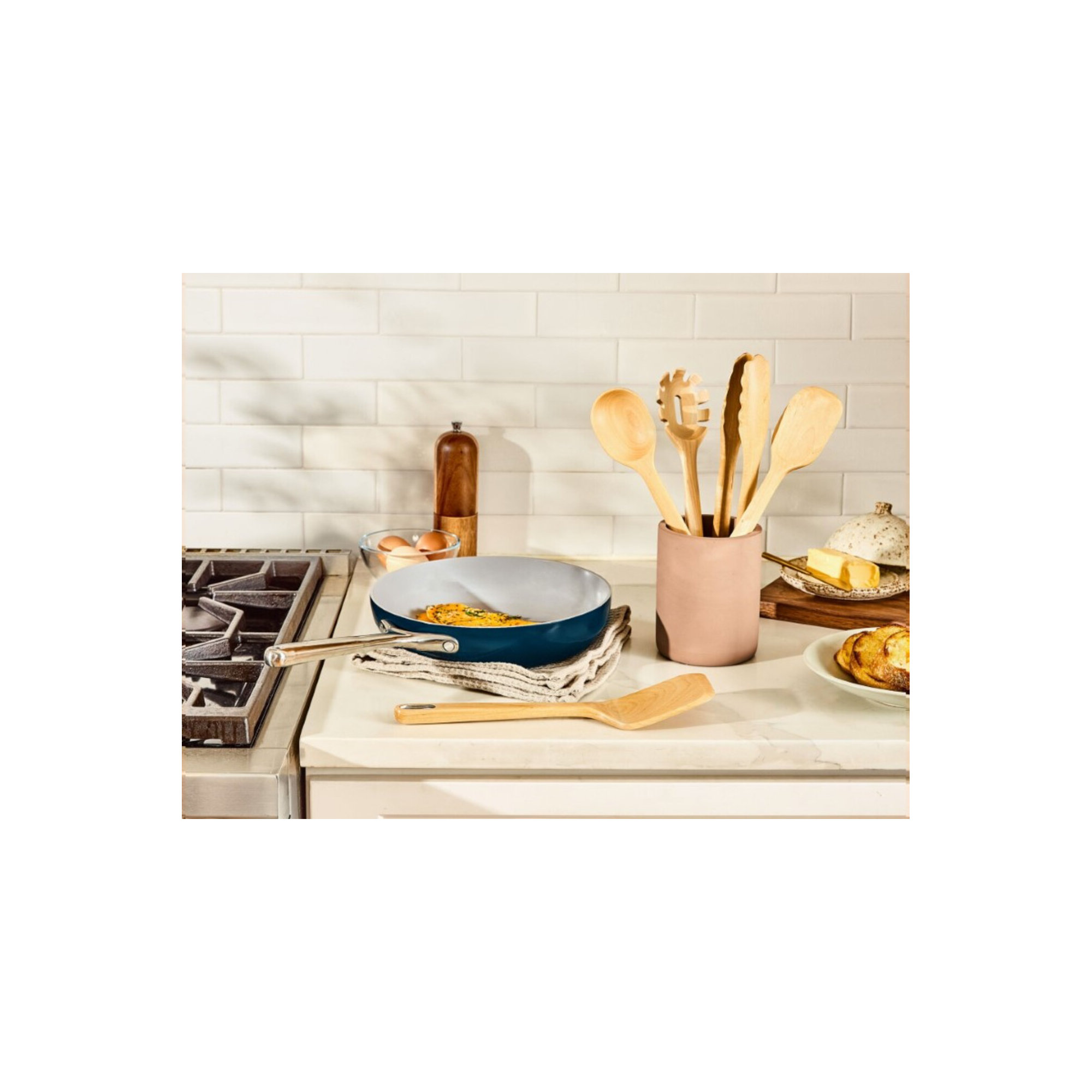 Caraway Nonstick Ceramic Fry Pan, 10.5", Navy