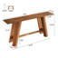 Console 70,87 po en bois massif