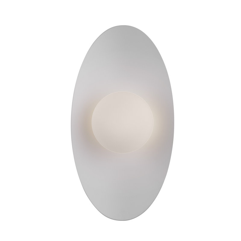Joni 1 - Light LED Flush Mounted Sconce, 16" H x 5.6" W x 8.6" D, Matte White