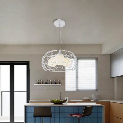 3-light White Chandelier Modern Chandelier